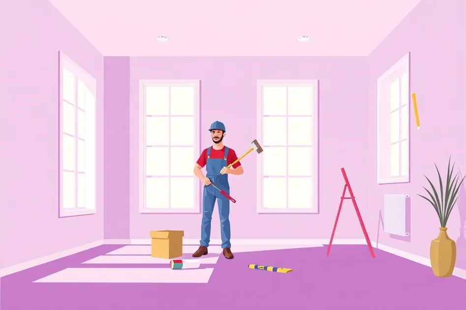 Intérieur rénové après travaux de peinture à Maurepas